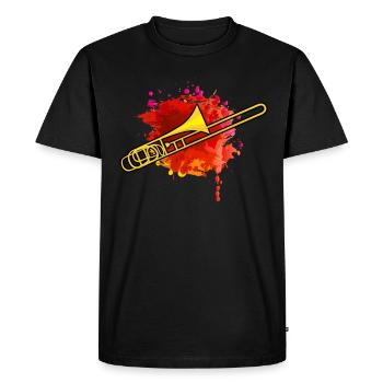 Trombone Instrument Brass Band Trombonist Gift - T-shirt Premium bio Homme - noir - Devant - Nico (187cm)