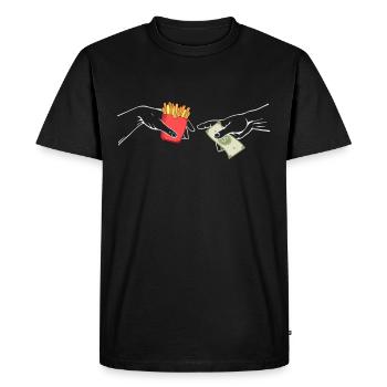 Détruire la main adipeuse d'Adam Michel-Ange - T-shirt Premium bio Homme - noir - Devant - Nico (187cm)