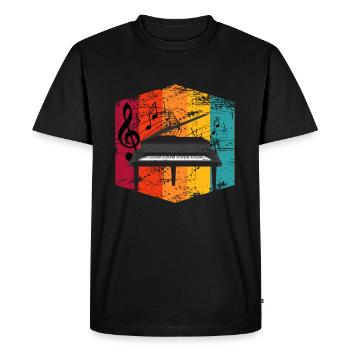 Cadeau de musique piano piano - T-shirt Premium bio Homme - noir - Devant - Nico (187cm)