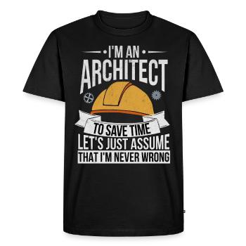 architect - Men's Premium Organic T-Shirt - black - Front - Nico (187cm)
