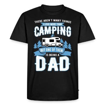 campeur - T-shirt Premium bio Homme - noir - Devant - Nico (187cm)
