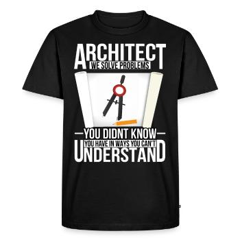 architect - Men's Premium Organic T-Shirt - black - Front - Nico (187cm)