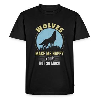 Chef de meute Wolfpack - T-shirt Premium bio Homme - noir - Devant - Nico (187cm)