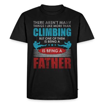Cadeau d'alpinisme d'escalade de rocher - T-shirt Premium bio Homme - noir - Devant - Nico (187cm)