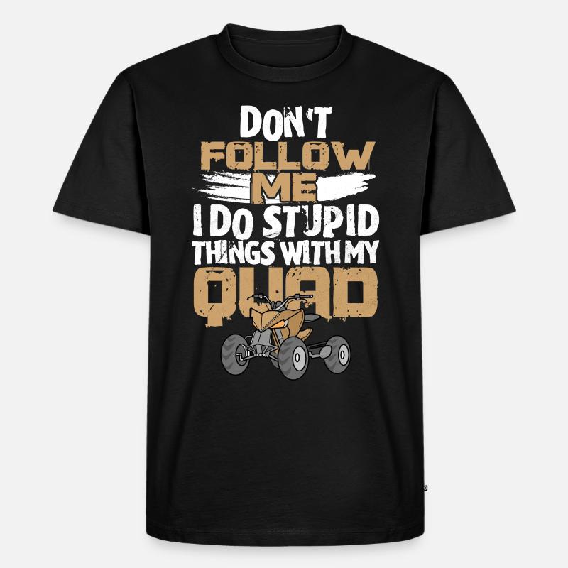 Quad - Männer Premium Bio T-Shirt - Schwarz