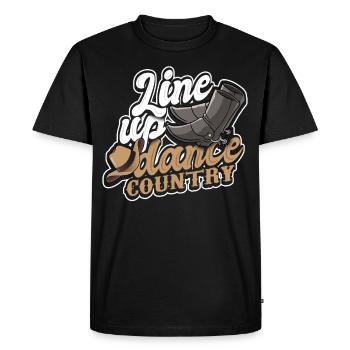 Linedance musique country western danse sport - T-shirt Premium bio Homme - noir - Devant - Nico (187cm)