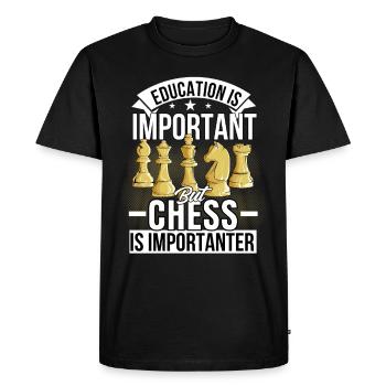 Chess Board Game - Men's Premium Organic T-Shirt - black - Front - Nico (187cm)