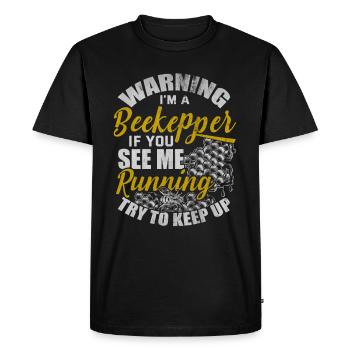Beekeeper bee honey nature bee gift beekeeper - Men's Premium Organic T-Shirt - black - Front - Nico (187cm)
