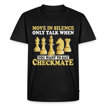 Chess chess board board game Chess - Men's Premium Organic T-Shirt - black - Front - Nico (187cm)