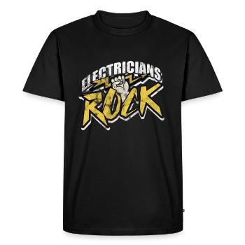 Electrician Electricity Electrical Engineering Lightning Gift - Men's Premium Organic T-Shirt - black - Front - Nico (187cm)