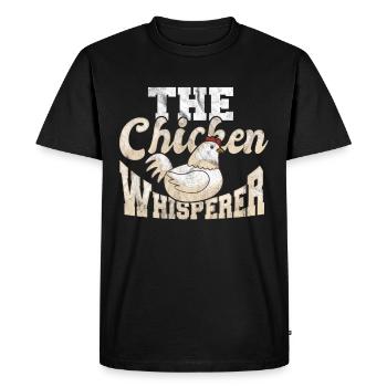 poulet - T-shirt Premium bio Homme - noir - Devant - Nico (187cm)