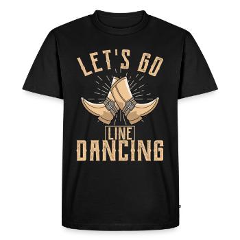 Danse en ligne - T-shirt Premium bio Homme - noir - Devant - Nico (187cm)