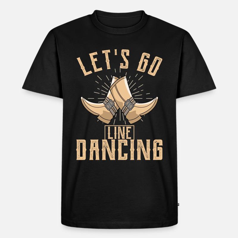 Linedance - Männer Premium Bio T-Shirt - Schwarz