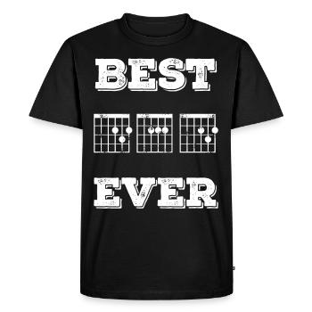 Best Dad Ever Musician Tablatures pour guitare Father's Day Guitar - T-shirt Premium bio Homme - noir - Devant - Nico (187cm)