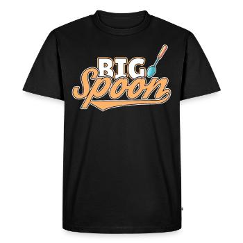 Big Spoon Little Spoon Matching Couple Sleep - Men's Premium Organic T-Shirt - black - Front - Nico (187cm)