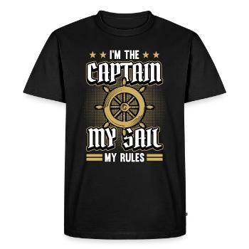 sailing - Men's Premium Organic T-Shirt - black - Front - Nico (187cm)