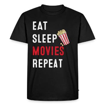 Cinéma Cinéma Télévision cadeau soirée cinéma - T-shirt Premium bio Homme - noir - Devant - Nico (187cm)