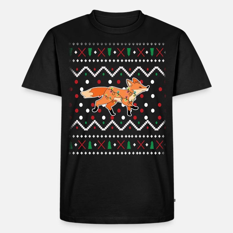 Fuchs - Männer Premium Bio T-Shirt - Schwarz