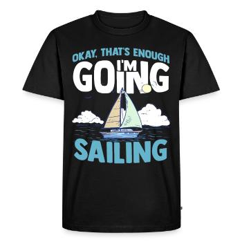 Voilier régate dériveur catamaran nautique - T-shirt Premium bio Homme - noir - Devant - Nico (187cm)