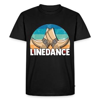 Linedance musique country western danse sport - T-shirt Premium bio Homme - noir - Devant - Nico (187cm)