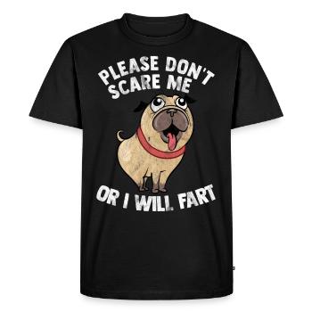Carlin péter chiots la vie carlin chien carlin - T-shirt Premium bio Homme - noir - Devant - Nico (187cm)
