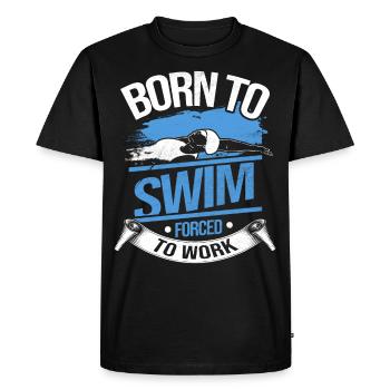 Natation plongée piscine piscine extérieure l'eau mer - T-shirt Premium bio Homme - noir - Devant - Nico (187cm)