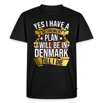 Denmark - Men's Premium Organic T-Shirt - black - Front - Nico (187cm)