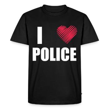 police - T-shirt Premium bio Homme - noir - Devant - Nico (187cm)