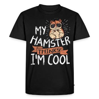 hamster - T-shirt Premium bio Homme - noir - Devant - Nico (187cm)