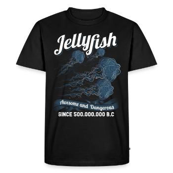 méduse - T-shirt Premium bio Homme - noir - Devant - Nico (187cm)