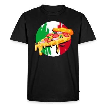 Italy - Men's Premium Organic T-Shirt - black - Front - Nico (187cm)
