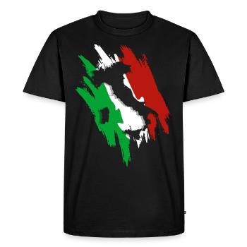 Italy - Men's Premium Organic T-Shirt - black - Front - Nico (187cm)