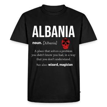 Albanie - T-shirt Premium bio Homme - noir - Devant - Nico (187cm)