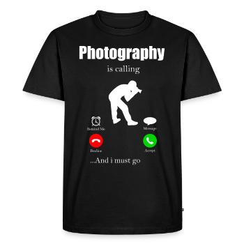 Caméra photo Reflex Objective Photo Camera - T-shirt Premium bio Homme - noir - Devant - Nico (187cm)