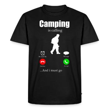 Campeurs - T-shirt Premium bio Homme - noir - Devant - Nico (187cm)