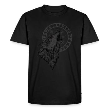 Wikinger Wolf Viking Compass Geri Freki Vegvisir - T-shirt Premium bio Homme - noir - Devant - Nico (187cm)