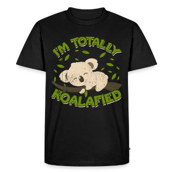 koala - Men's Premium Organic T-Shirt - black - Front - Nico (187cm)