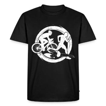 Triathlon - Men's Premium Organic T-Shirt - black - Front - Nico (187cm)
