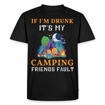 camping - Men's Premium Organic T-Shirt - black - Front - Nico (187cm)