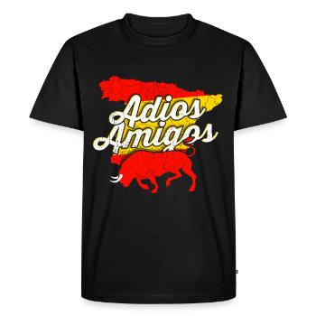 Spain - Men's Premium Organic T-Shirt - black - Front - Nico (187cm)