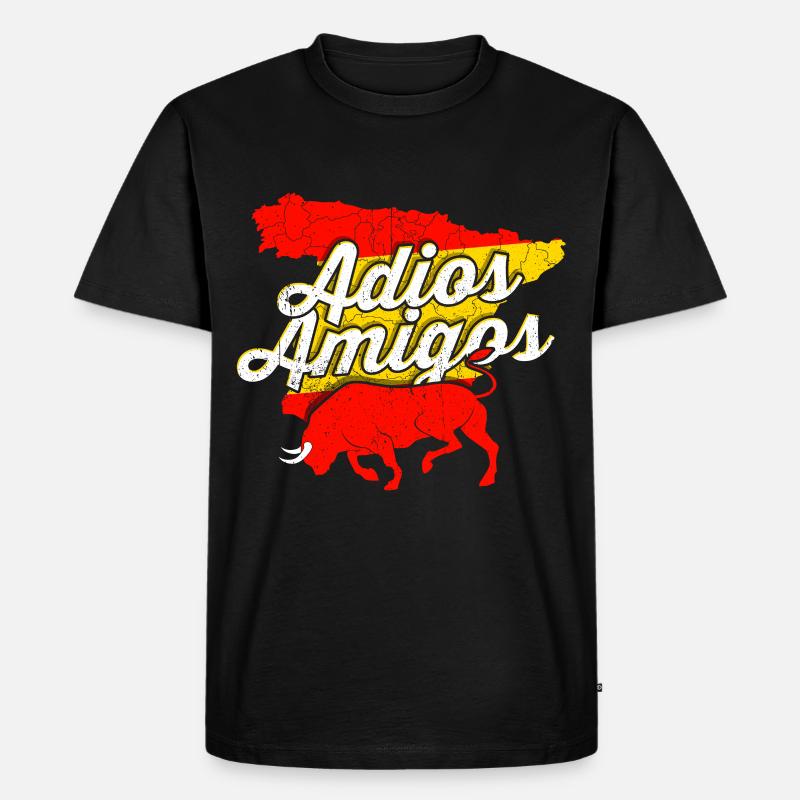 Spanien - Männer Premium Bio T-Shirt - Schwarz