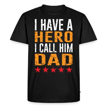 Meilleur papa I meilleur papa - T-shirt Premium bio Homme - noir - Devant - Nico (187cm)
