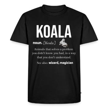 Koala - T-shirt Premium bio Homme - noir - Devant - Nico (187cm)