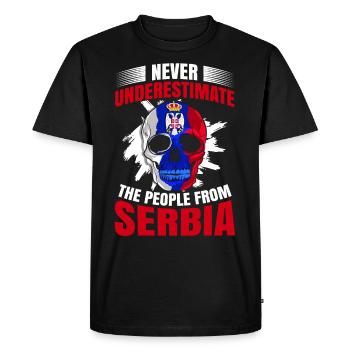 Serbie Tshirt Yougoslavie Belgrade Tito cadeau - T-shirt Premium bio Homme - noir - Devant - Nico (187cm)