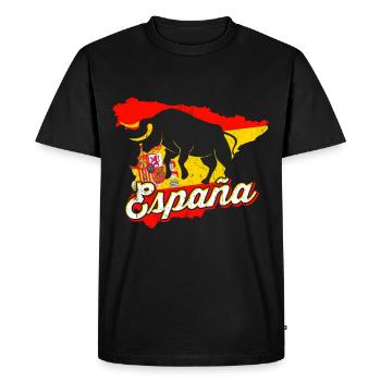 Spain - Men's Premium Organic T-Shirt - black - Front - Nico (187cm)