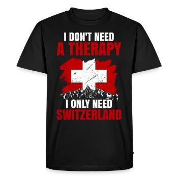 Suisse Drapeau Berne Zurich Alpes Suisse allemand - T-shirt Premium bio Homme - noir - Devant - Nico (187cm)