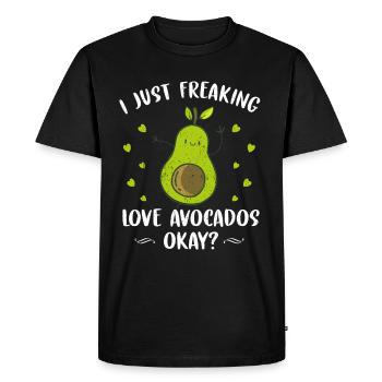avocado - Men's Premium Organic T-Shirt - black - Front - Nico (187cm)