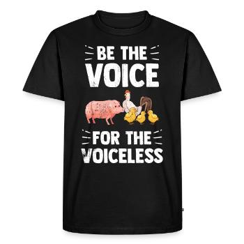 Végétal tshirt Droits des animaux Veggie Proverbes Bio Animal - T-shirt Premium bio Homme - noir - Devant - Nico (187cm)