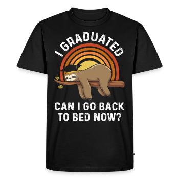 Je peux faire un pas en arrière ? - T-shirt Premium bio Homme - noir - Devant - Nico (187cm)