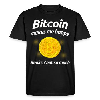 Bitcoin - T-shirt Premium bio Homme - noir - Devant - Nico (187cm)